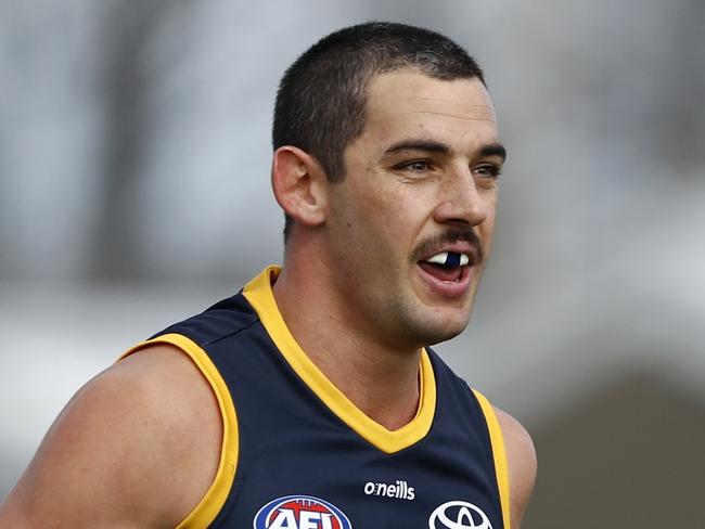 BALLARAT, AUSTRALIA - JULY 31: Taylor Walker of the Crows looks on during the 2021 AFL Round 20 match between the Western Bulldogs and the Adelaide Crows at Mars Stadium on July 31, 2021 in Ballarat, Australia. (Photo by Dylan Burns/AFL Photos via Getty Images)