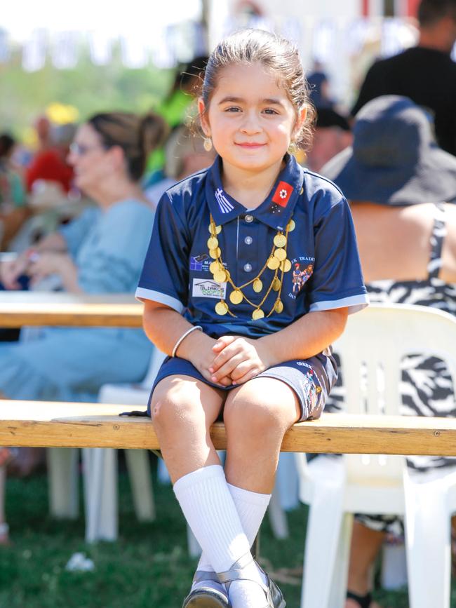 Stefania Kampouris, 5, at the Festival of Agios Panteleimon. Picture: Glenn Campbell