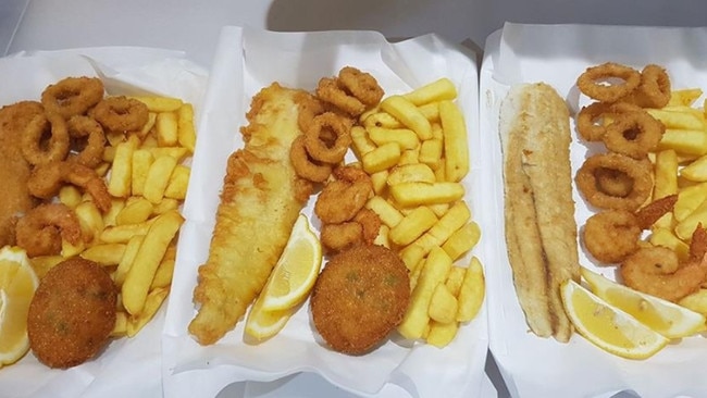 Fish and chips from Benowa Gardens Seafood.