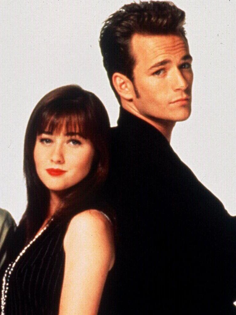 Shannen Doherty and Luke Perry in Beverly Hills 90210. Picture: Supplied