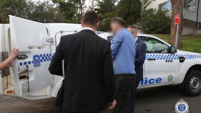 Ahmed Sadi being arrested last week. Picture: NSW Police