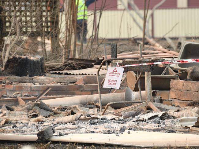 Significant damage to homes and property after fires tore through the region at Rappville.