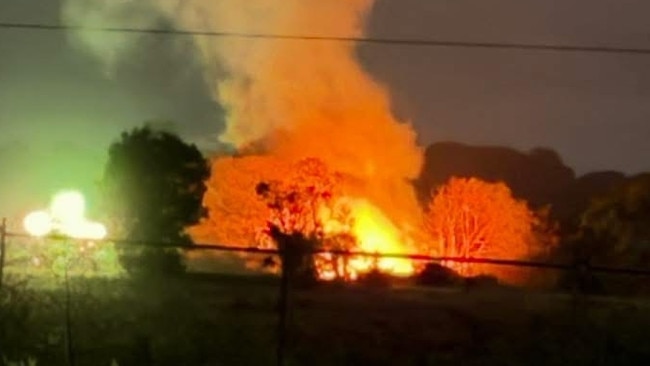 The scene of a house fire in Nikenbah.