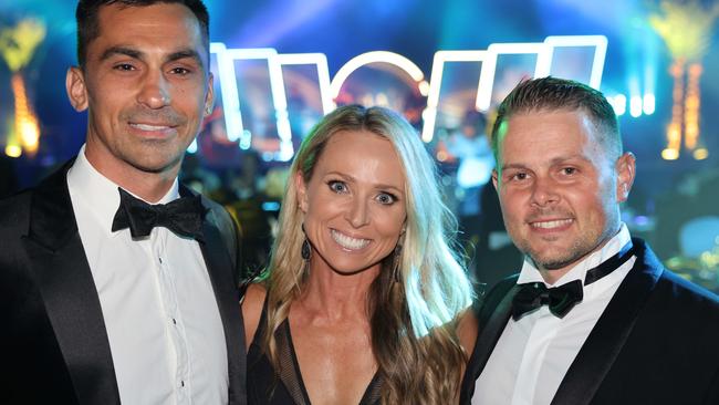 Benji Dimitrioski, Kelly Howarth and Jess Redman at the Gold Coast Business Excellence Awards 2024 Gala for Gold Coast at Large. Picture, Portia Large.