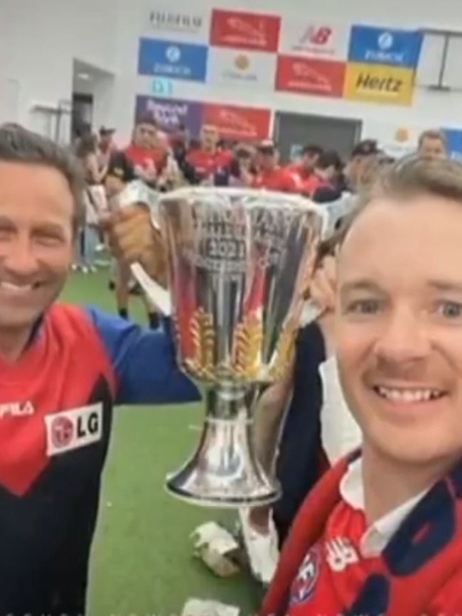 The duo with the premiership cup.