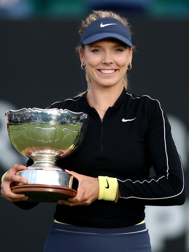 Katie Boulter won in Nottingham. (Photo by Nathan Stirk/Getty Images for LTA)