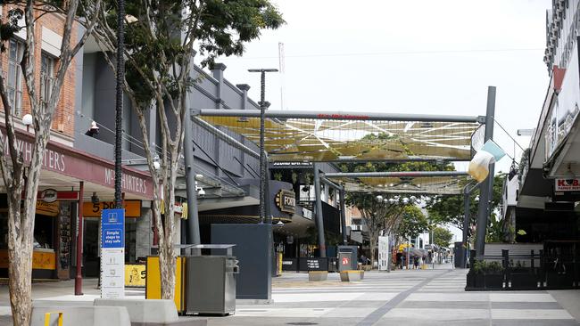 An empty Valley Mall, on day three of the COVID-19 lockdown in Brisbane Picture: NCA NewsWire/Josh Woning