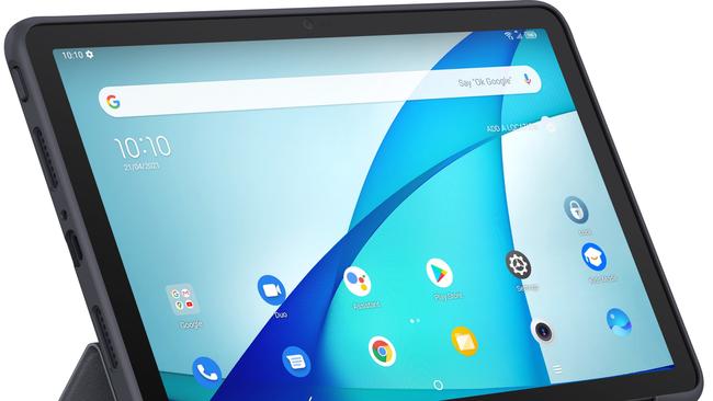 The TCL Tab 10s is a 10.1-inch tablet that comes with a stylus and case.