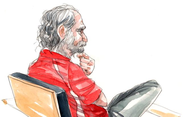 Robert John Fardon in court in 2014. Artist: Bentley