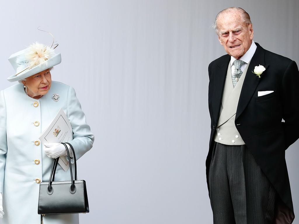 Queen Elizabeth and Prince Philip appear on the homepage of royal.uk. Picture: AFP