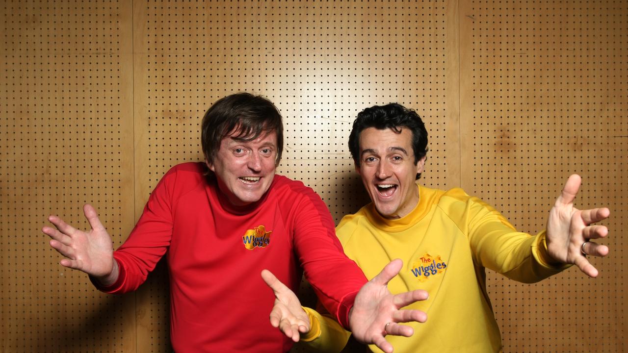 Wiggles Murray and Sam before the show at the Cairns Convention Centre.