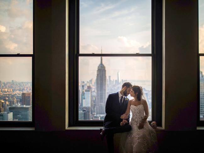 Paul Woo from Wandering Woo Photography took photos for this couple in New York City.