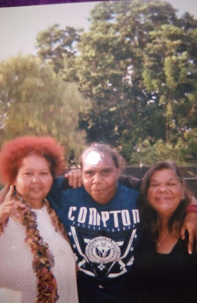 Kumanjayi Napurrurla Dixon with her family. The 50-year-old Anmatyerre grandmother was fatally struck by 23-year-old Joshua Mason in a hit and run crash on May 30, 2022.