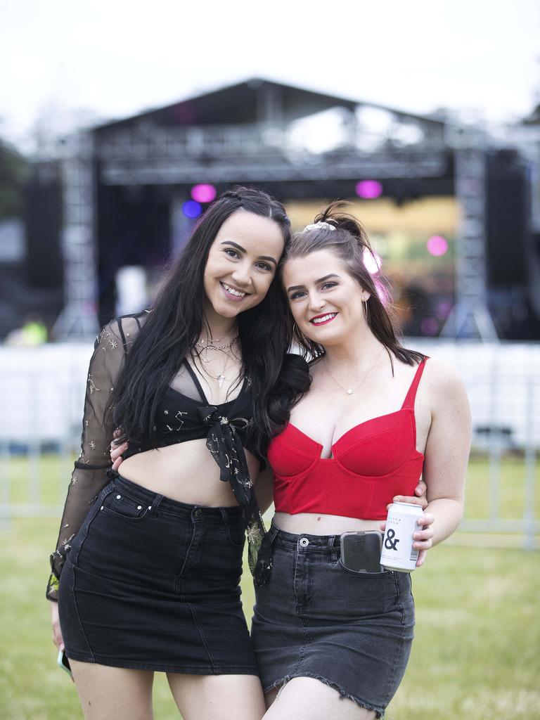 Ruby Carter of Hobart and Nancy Brown of the Gold Coast at the Veronicas concert, Hobart. Picture Chris Kidd