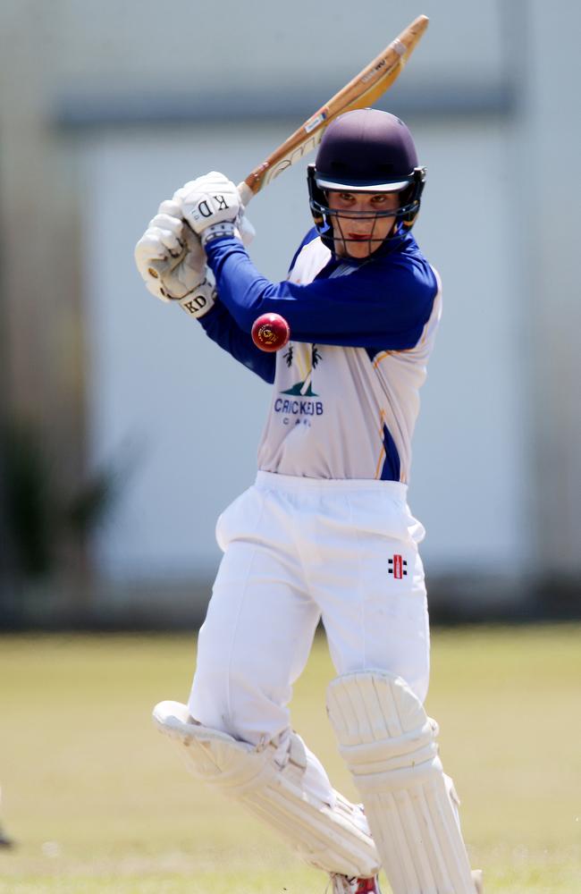 United's Matthew Wilkins playing at Griffiths Park against Barron in 2019. PICTURE: STEWART MCLEAN