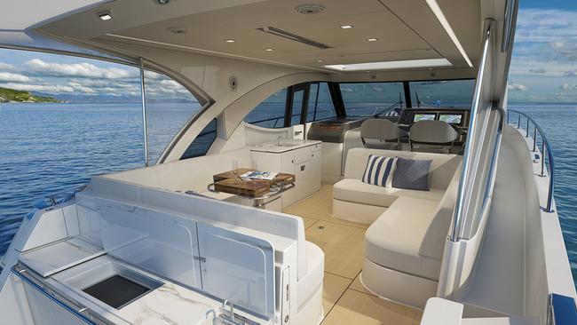 The boat show will also be the world-premier of another surprise boat. Picture: Riviera.