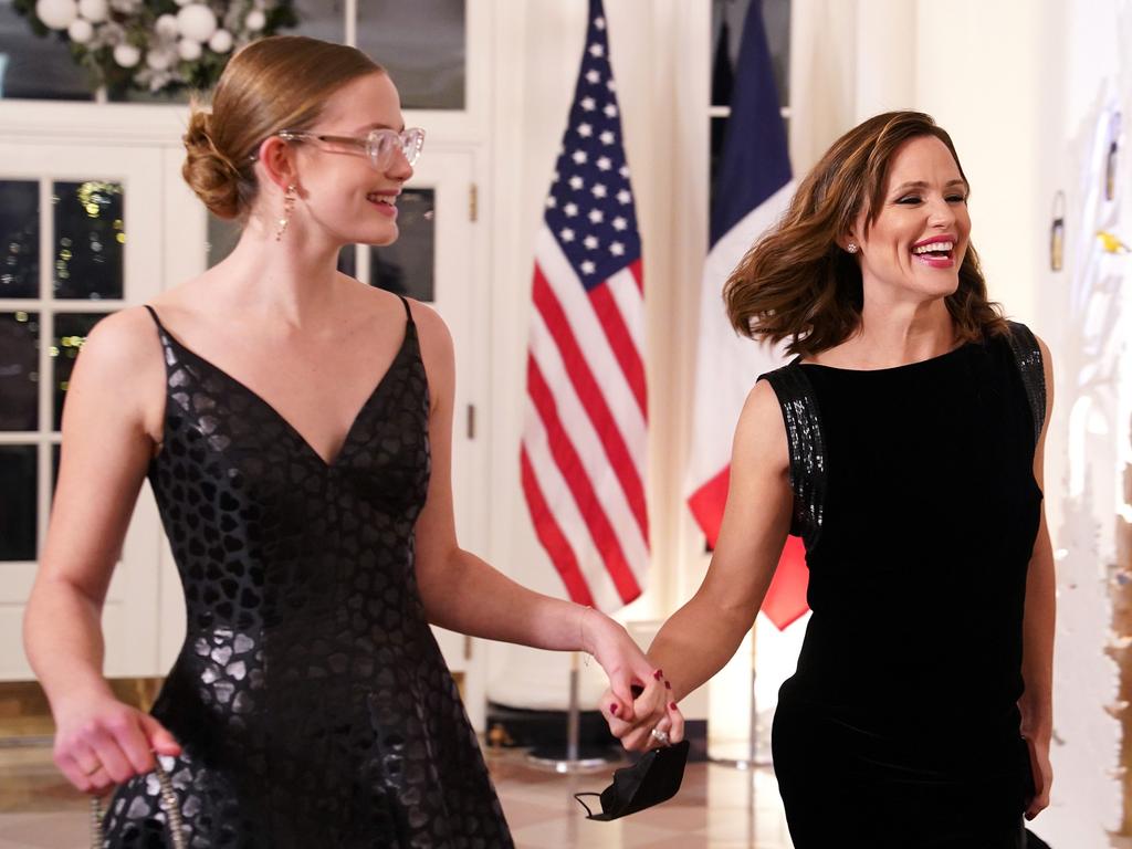 Violet and her mother at the White House state dinner for French President Emmanuel Macron at the White House on December 1, 2022 in Washington, DC. Picture: Nathan Howard/Getty Images