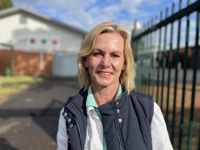 Monaro MP Nichole overall at Queanbeyan south public school. Picture: Julia Kanapathippillai