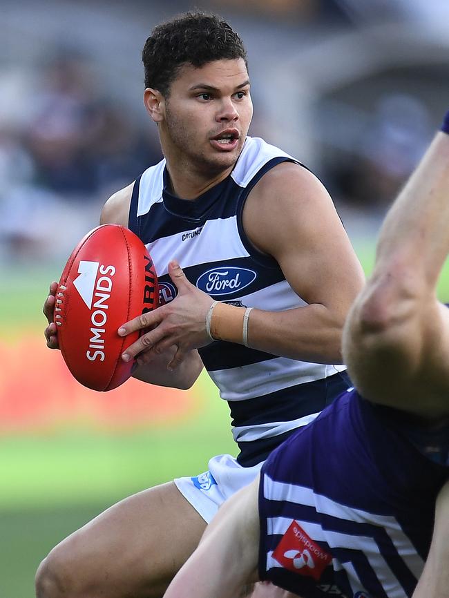 Brandan Parfitt in action for Geelong.