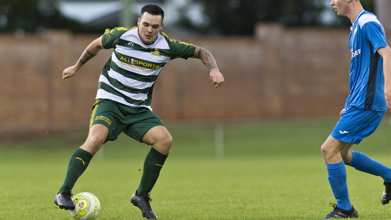 Western Pride stand-in captain Kelton Scriggins displayed his tenacity in his team’s latest 6-1 win over Southside Eagles. Picture: Kevin Farmer