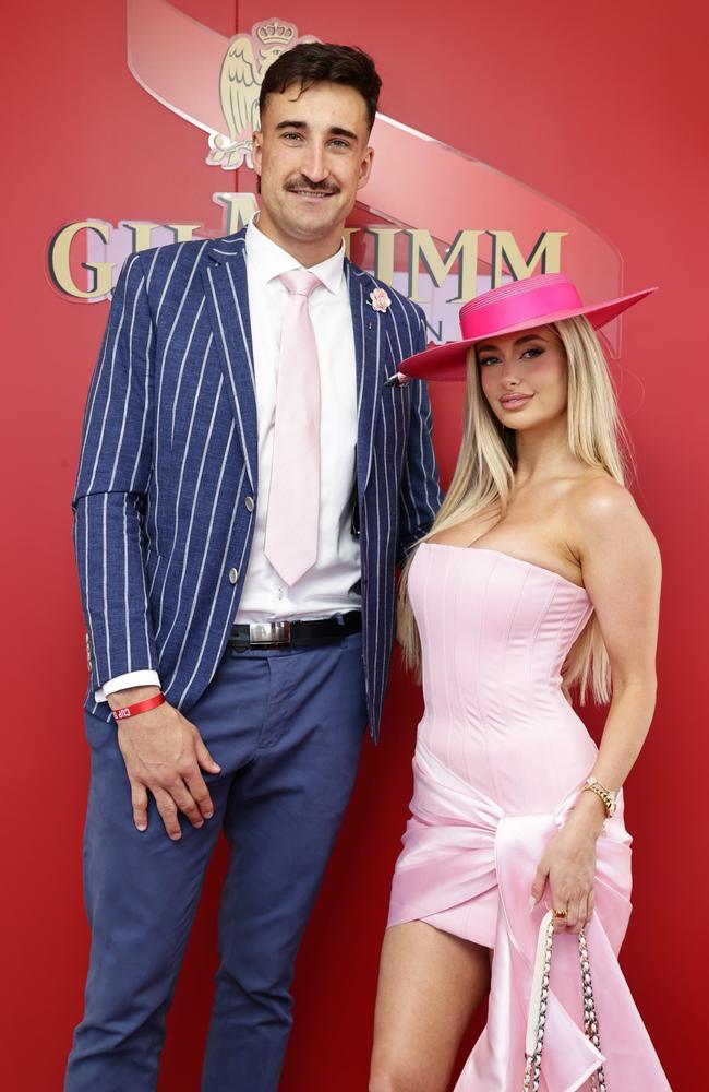 Becirevic posed for a photo alongside her AFL boyfriend Ivan Soldo. Picture: Sam Tabone/Getty Images