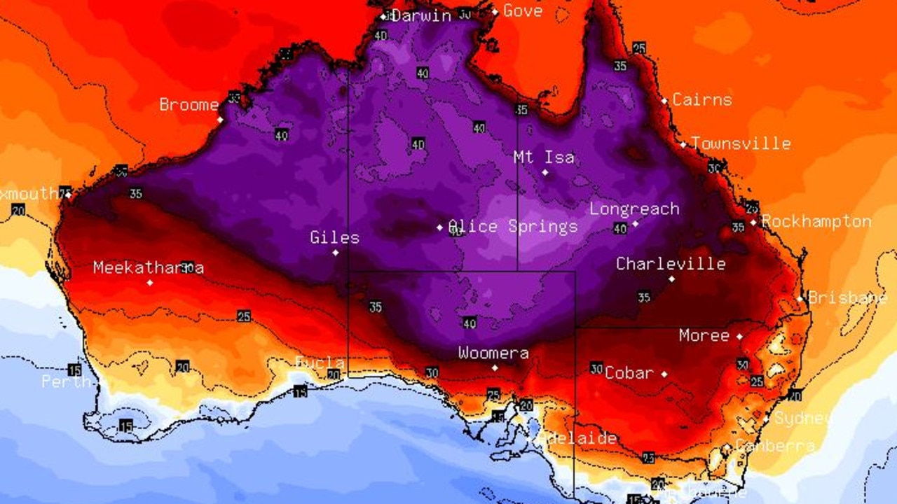 Desert heat, surpassing 40C inland, will be a feature of the week in Central Australia and Queensland. Picture: BSCH.