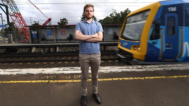 Damian Testa at South Kensington Railway Station. Picture: Julian Smith