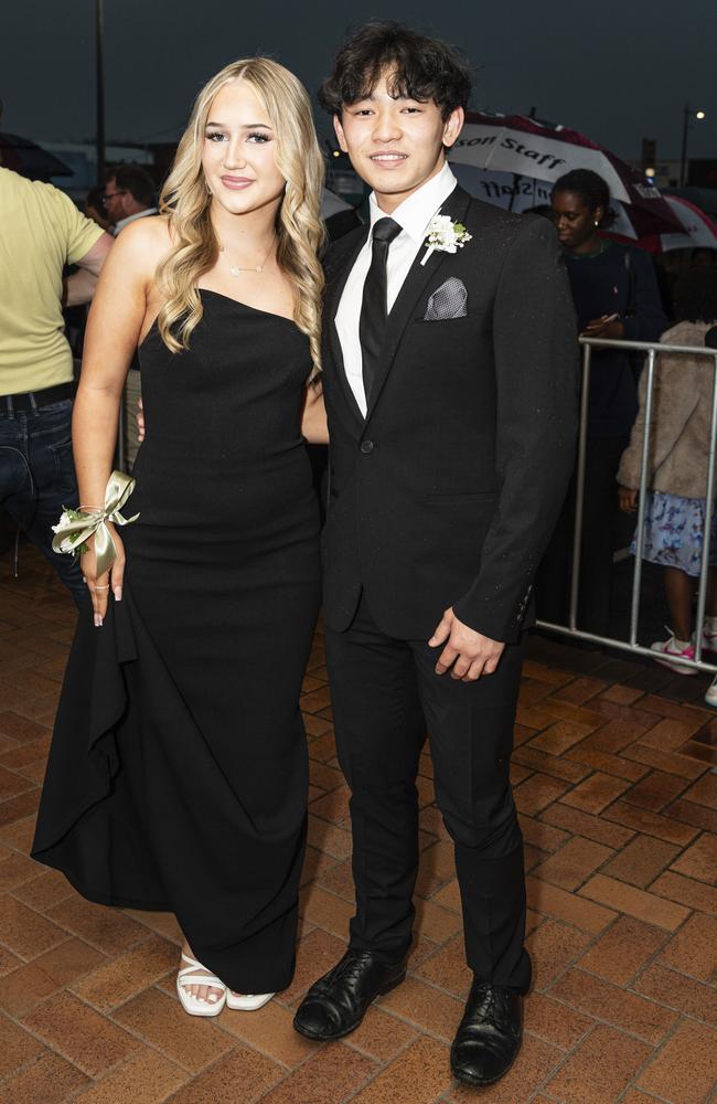 Nigella Morgan partners Andrew Soo to the Toowoomba Grammar School formal at Rumours International, Wednesday, November 13, 2024. Picture: Kevin Farmer