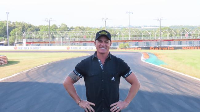 Shannon Noll at Hidden Valley Raceway ahead of his Supercars Darwin Triple Crown concert on June 21st. Picture: Aden Hill