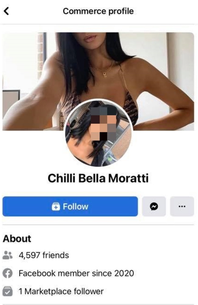 One of the profiles Mr Costanzo allegedly used to scam buyers.