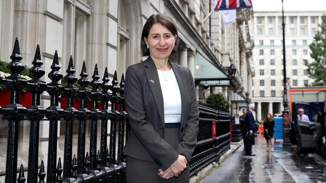 NSW Premier Gladys Berejiklian in London. Picture: NSW Premier’s Office