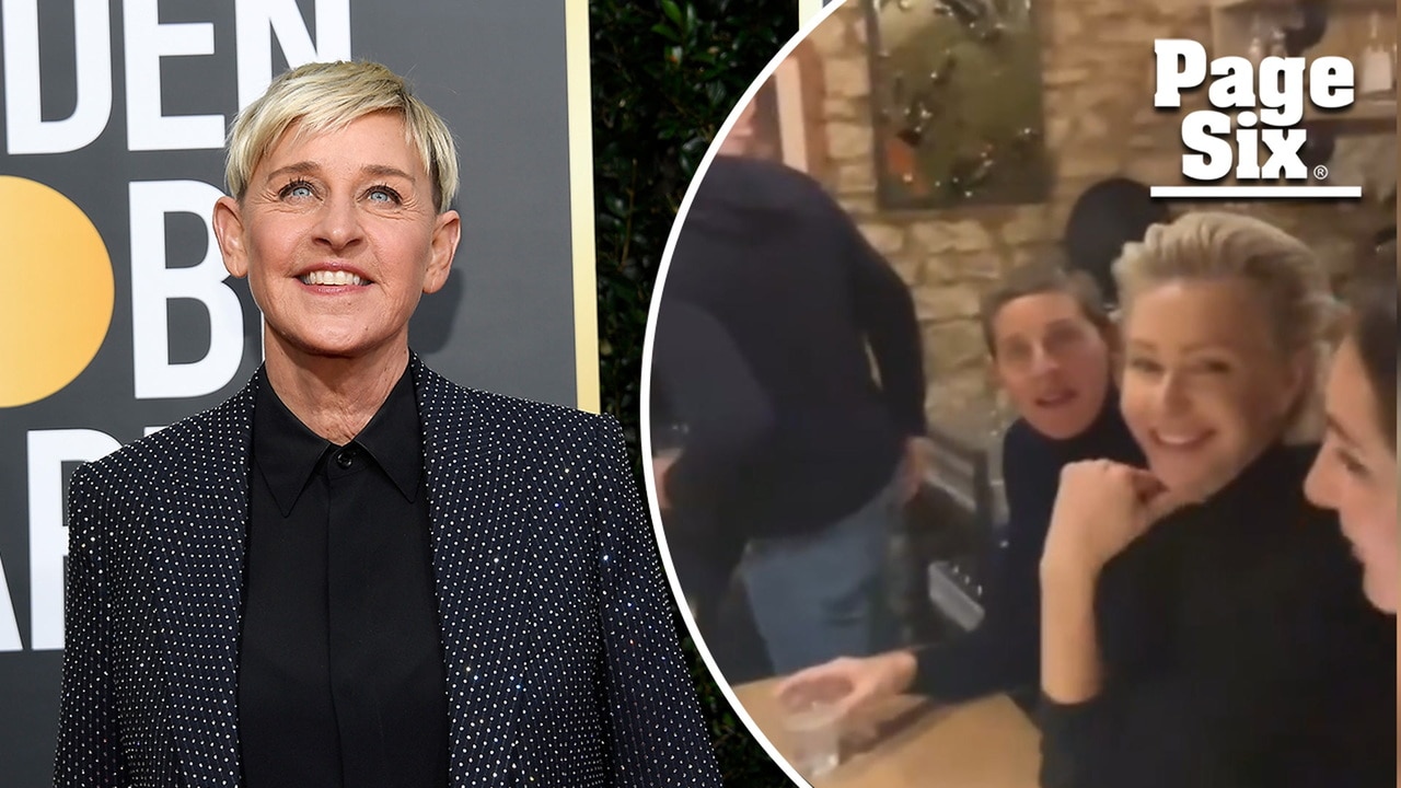 Ellen DeGeneres nearly unrecognisable alongside Portia de Rossi after fleeing the US post-election