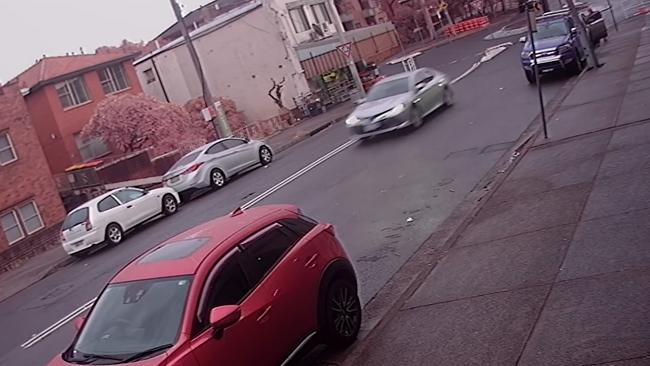A silver sedan at the centre of police investigations into the string of shootings. Picture: NSW Police Force