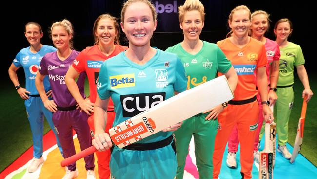 Beth Mooney fronts the WBBL season and kit launch in Brisbane. Pic Annette Dew