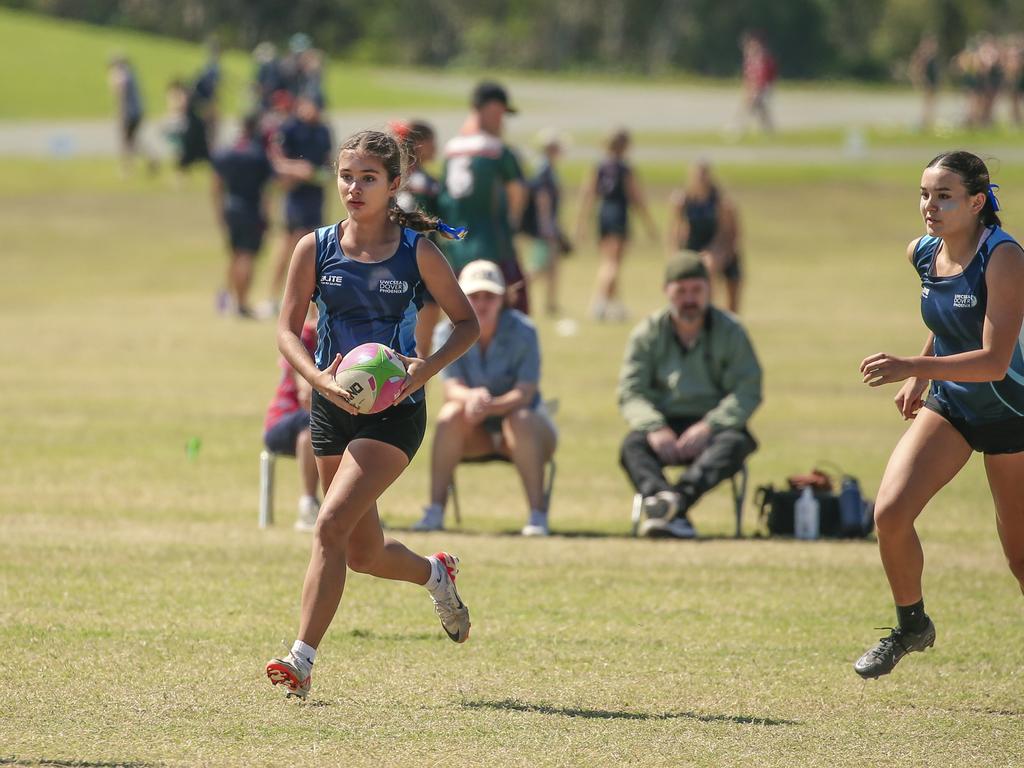 United World College V Emmous at the 2024 Gold Coast Titans All Schools Touch Football Picture: Glenn Campbell