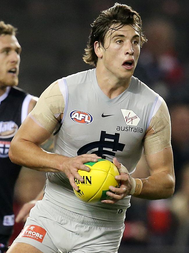 Caleb Marchbank in action for Carlton. Picture: Michael Klein