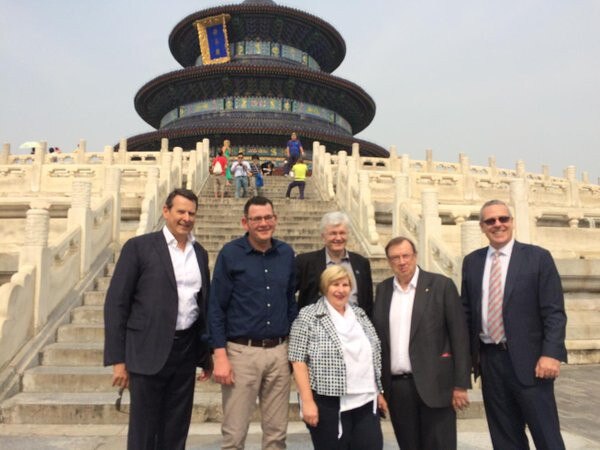 Daniel Andrews at the Temple of Heaven during a visit to Beijing.