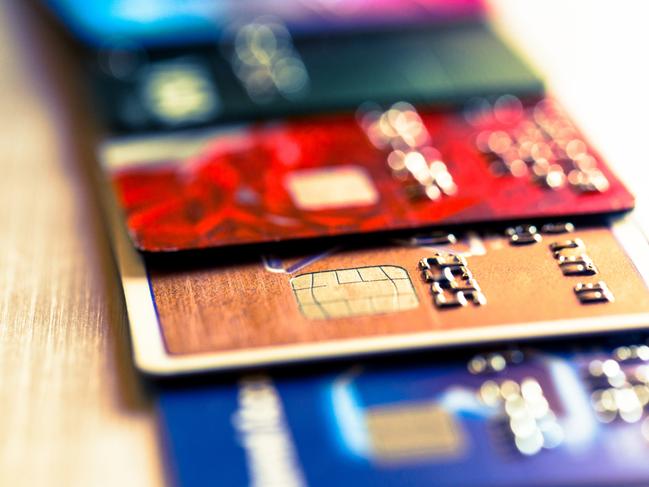 Stock image of bank cards.