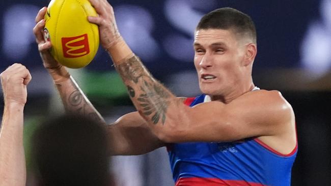 Rory Lobb will lead the Western Bulldogs backline against Carlton twin towers Charlie Curnow and Harry McKay on Saturday. Picture: Daniel Pockett / Getty Images