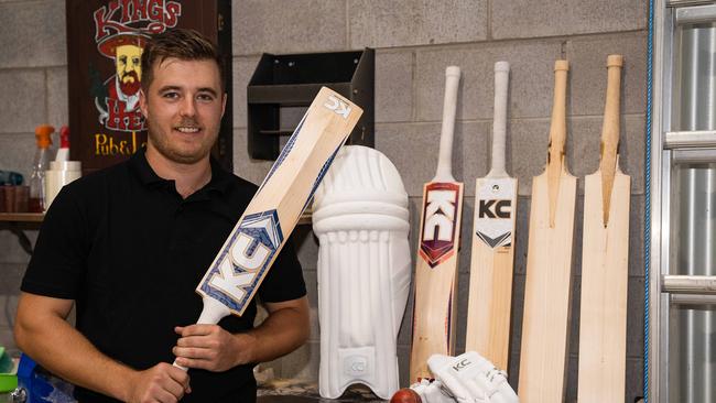 Dan Kerber is a local bat maker and plays for Darwin Cricket Club. Picture: Pema Tamang Pakhrin