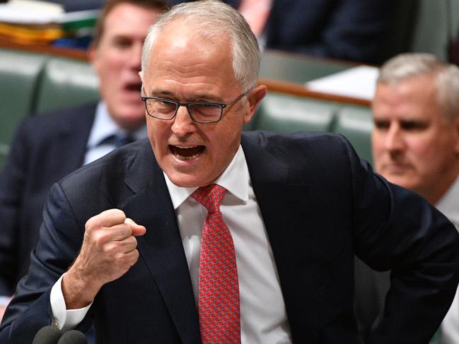Prime Minister Malcolm Turnbull during Question Time. Picture: AAP