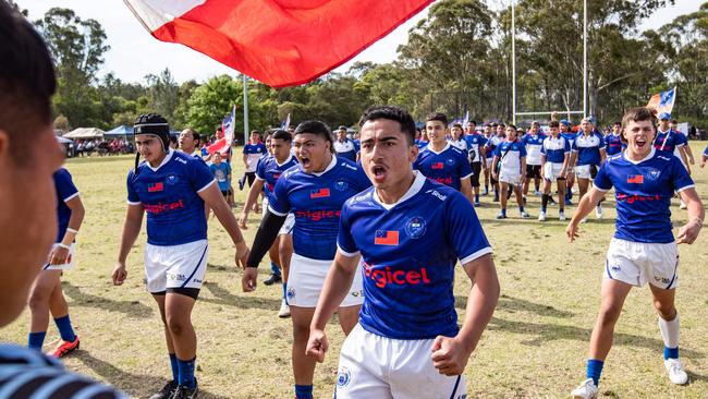 Preparing for the U14 Boys tournament between NSW Maori and Samoa.