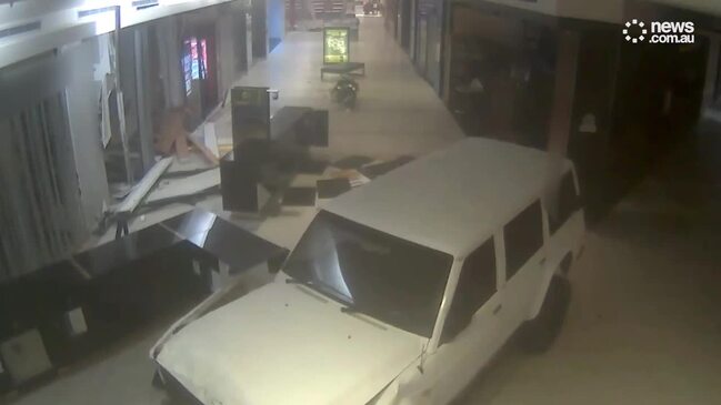 Wild ram raid caught on CCTV