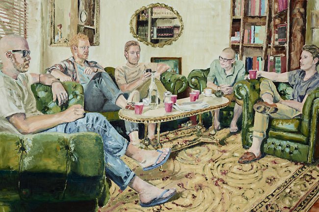 <p>Benjamin Hedstrom <br/> <em>Annandale band meeting (Boy and Bear)<br/> </em>From Archibald 2012, Art Gallery of NSW, 31 March to 3 June 2012.</p>