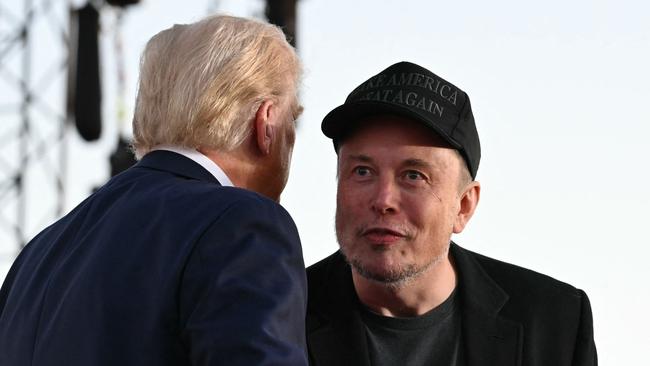 Tesla CEO Elon Musk with Donald Trump.