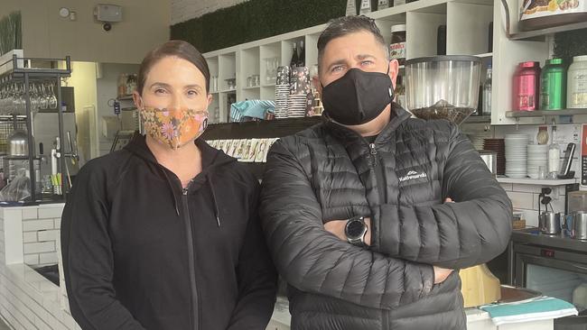 Belinda Granata owns three cafes with her husband in the Covid hot spots and her rent was raised during lockdown. Picture: Supplied