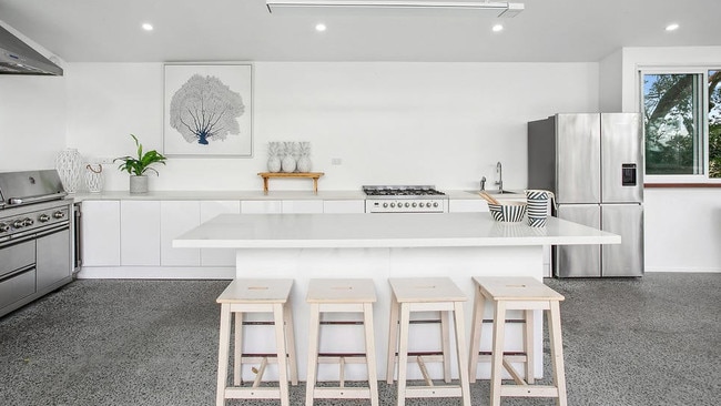 Fully decked outdoor kitchen.