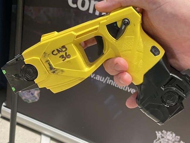 Missing taser: Cairns Police are appealing for public assistance to find a taser that fell out of an officer's broken holster while tracking a stolen car.