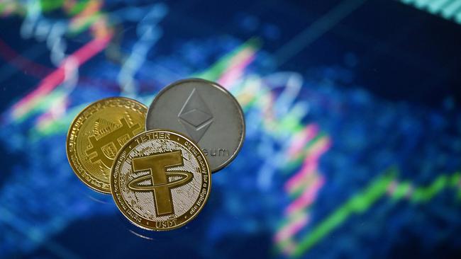 Tether (USDT) is an ethereum token known as a stablecoin that is pegged to the value of the US dollar, and is currently the largest stablecoin with a market value of USD 83 billion dollars. Picture: Tallis / AFP