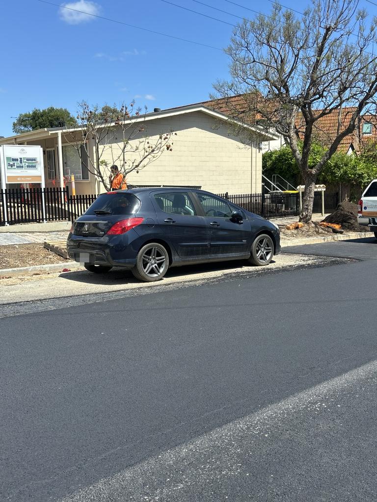 Not everyone got the memo their Mitcham street would be resurfaced in time. Picture: Supplied